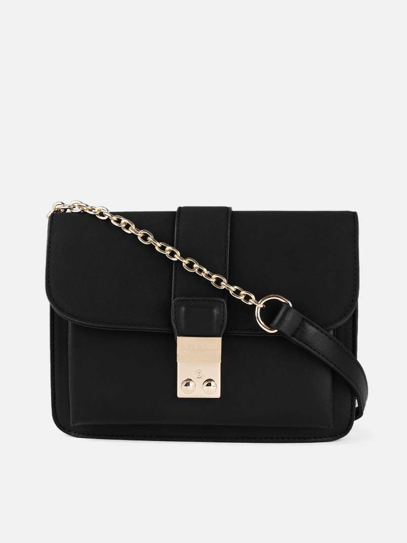 Buy Mast Harbour Black Solid Sling Bag Handbags for Women 11154088 Myntra