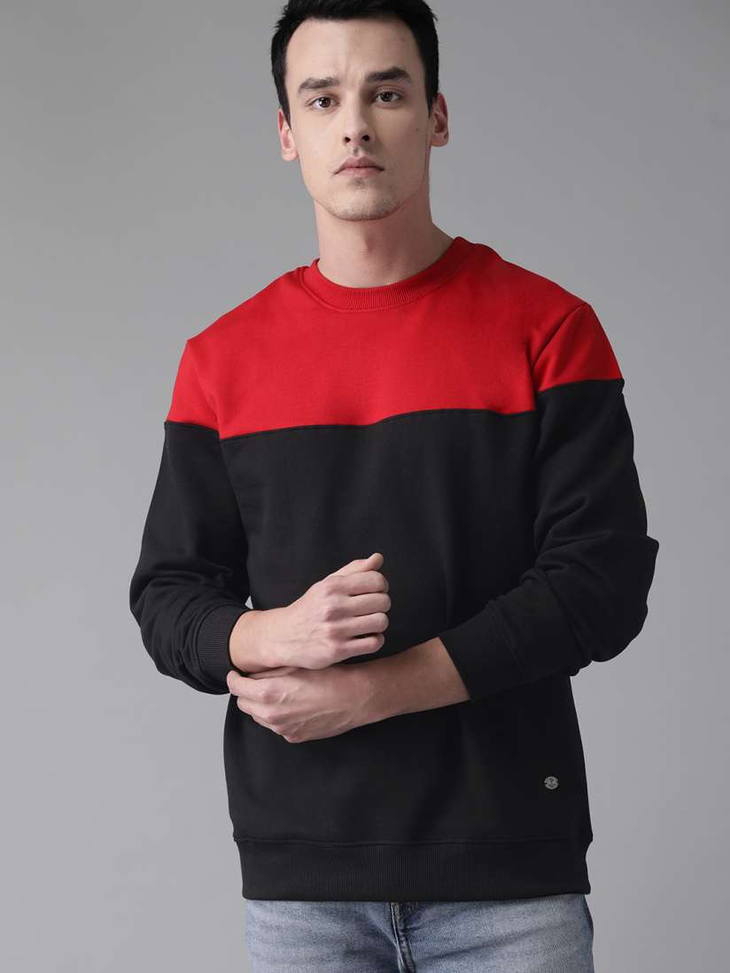 Mens black and red sweatshirt clearance