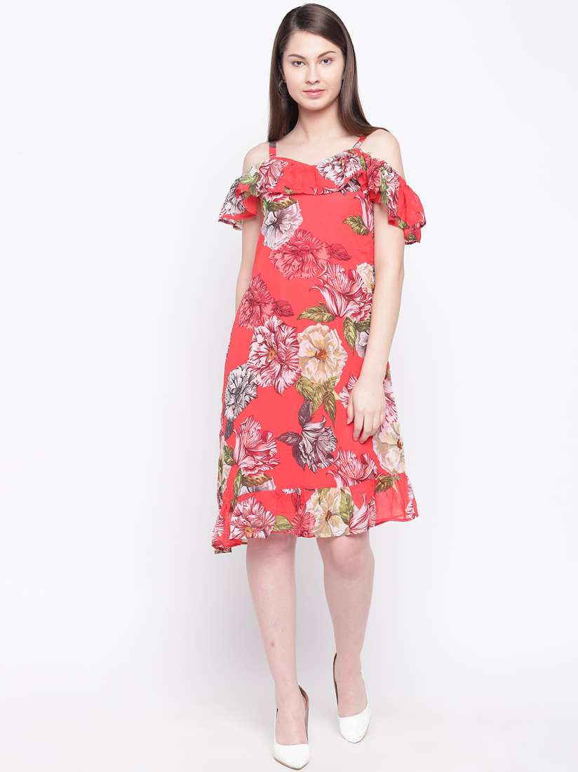 Cold shoulder dress myntra hotsell