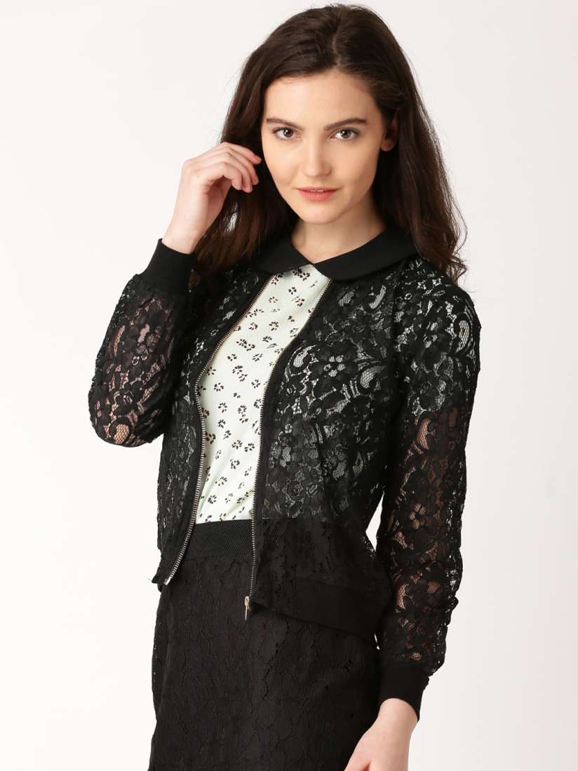Ladies black lace jacket online