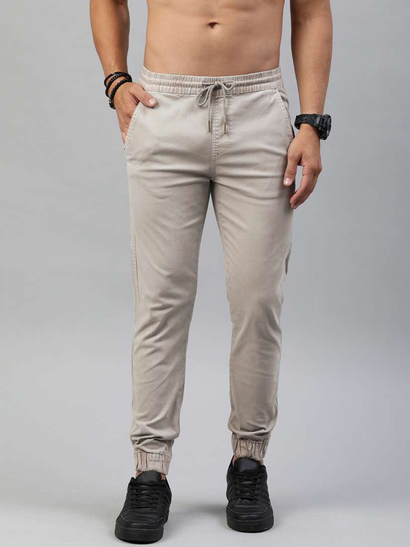 Buy Roadster Men Grey Regular Fit Solid Joggers Trousers for Men 11160564 Myntra