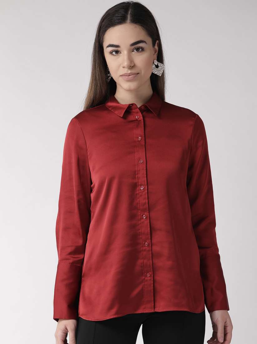 Maroon party wear shirt 2025