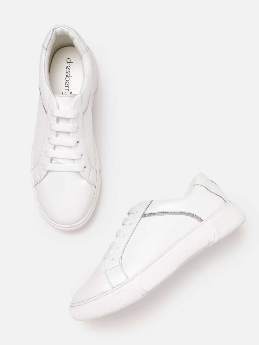 Dressberry women white sneakers discount