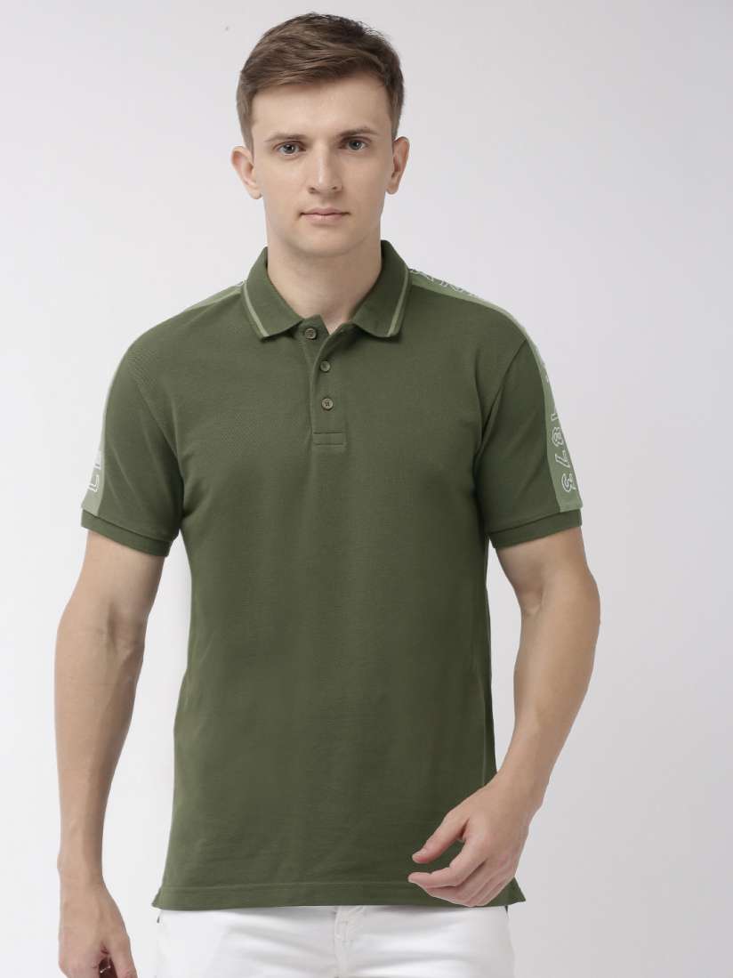 Buy Levis Men Olive Green Solid Polo Collar T Shirt Tshirts for Men 11165310 Myntra