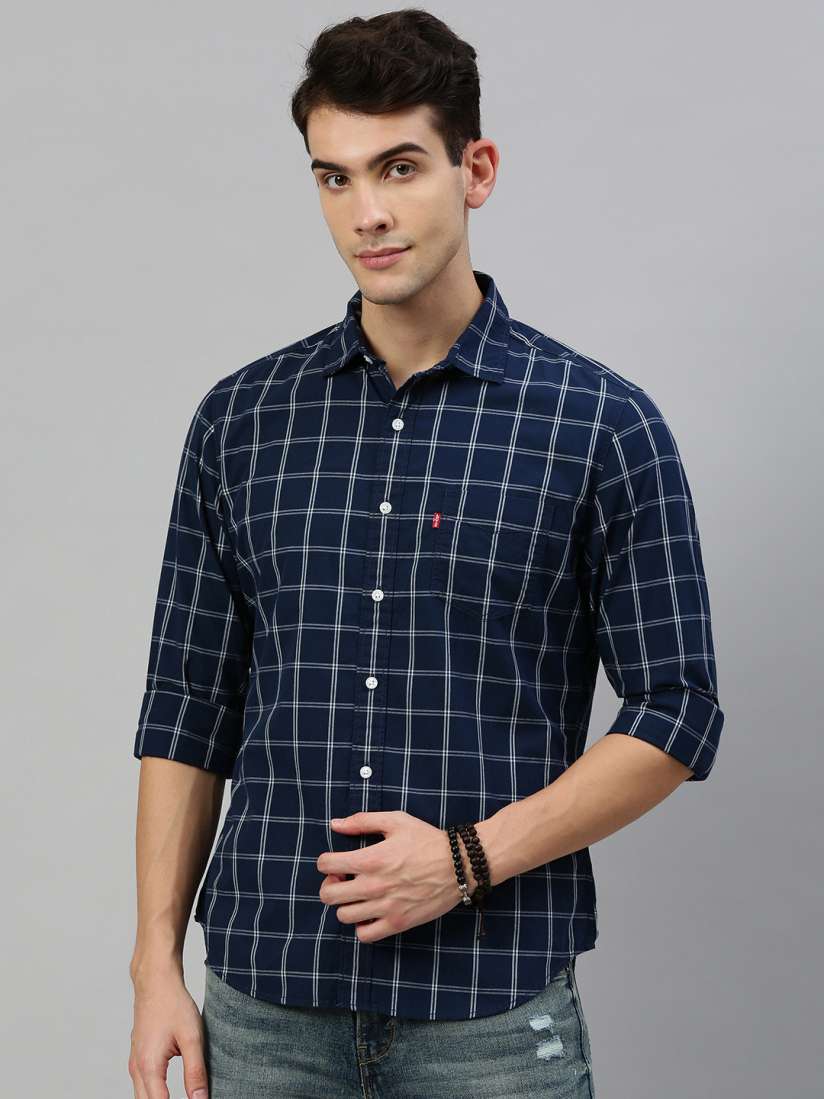 Levi's men's checkered casual shirt clearance