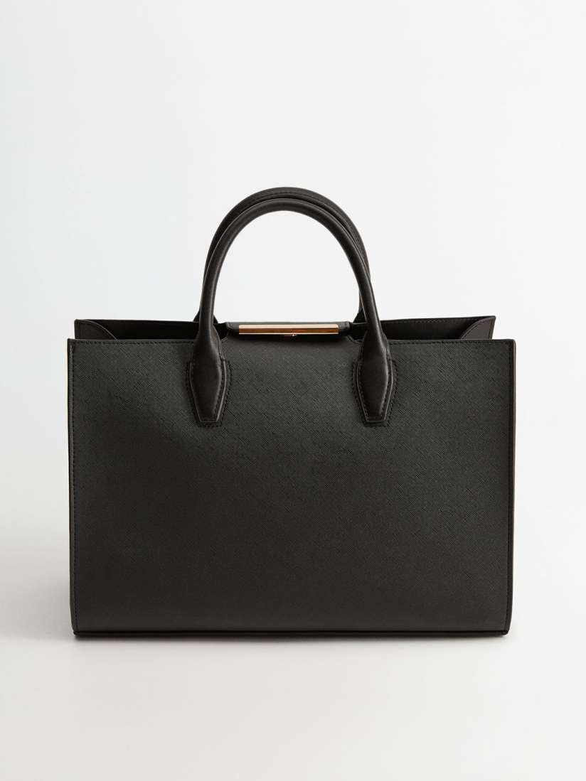 Buy MANGO Black Solid Handheld Bag Handbags for Women 11174952 Myntra