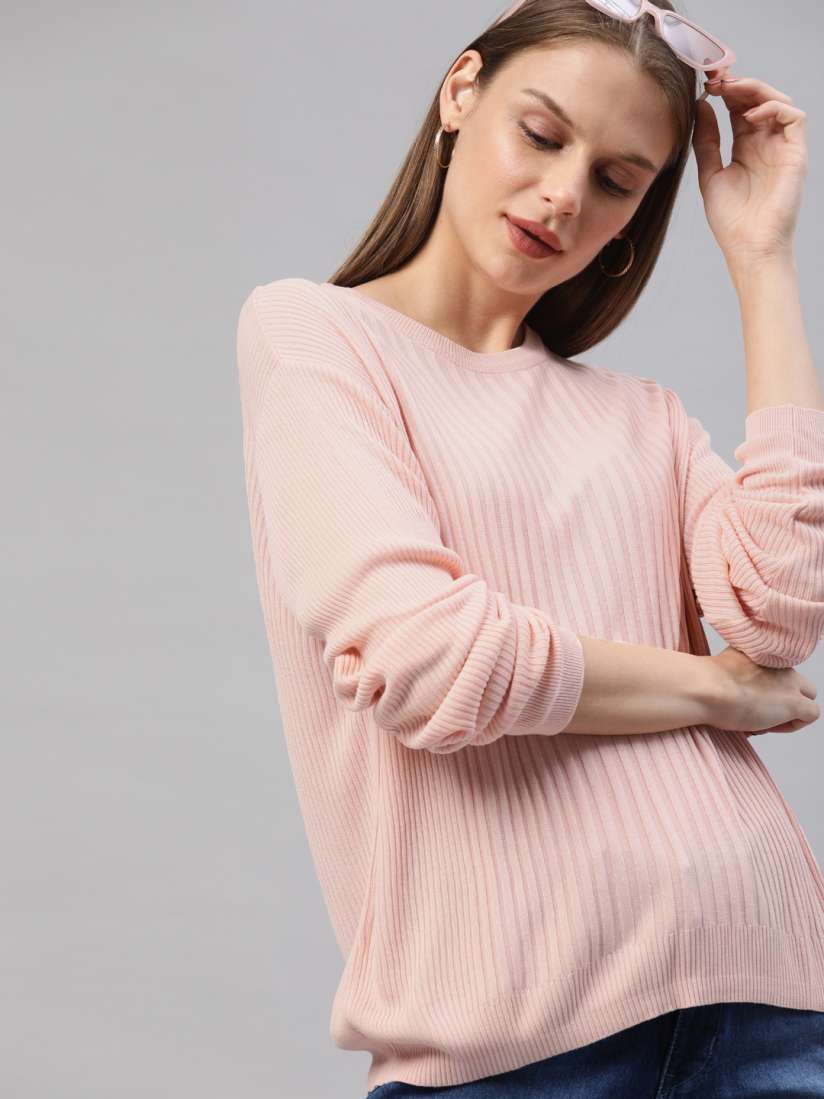 Buy Levis Women Pink Ribbed Pullover Sweater Sweaters for Women 11184942 Myntra