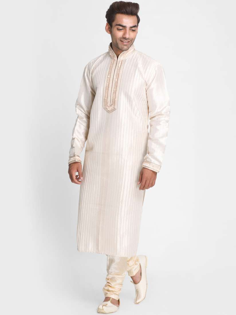 Buy Lakshya by Manish Men Off White Solid Kurta with Churidar Kurta Sets for Men 11194326 Myntra