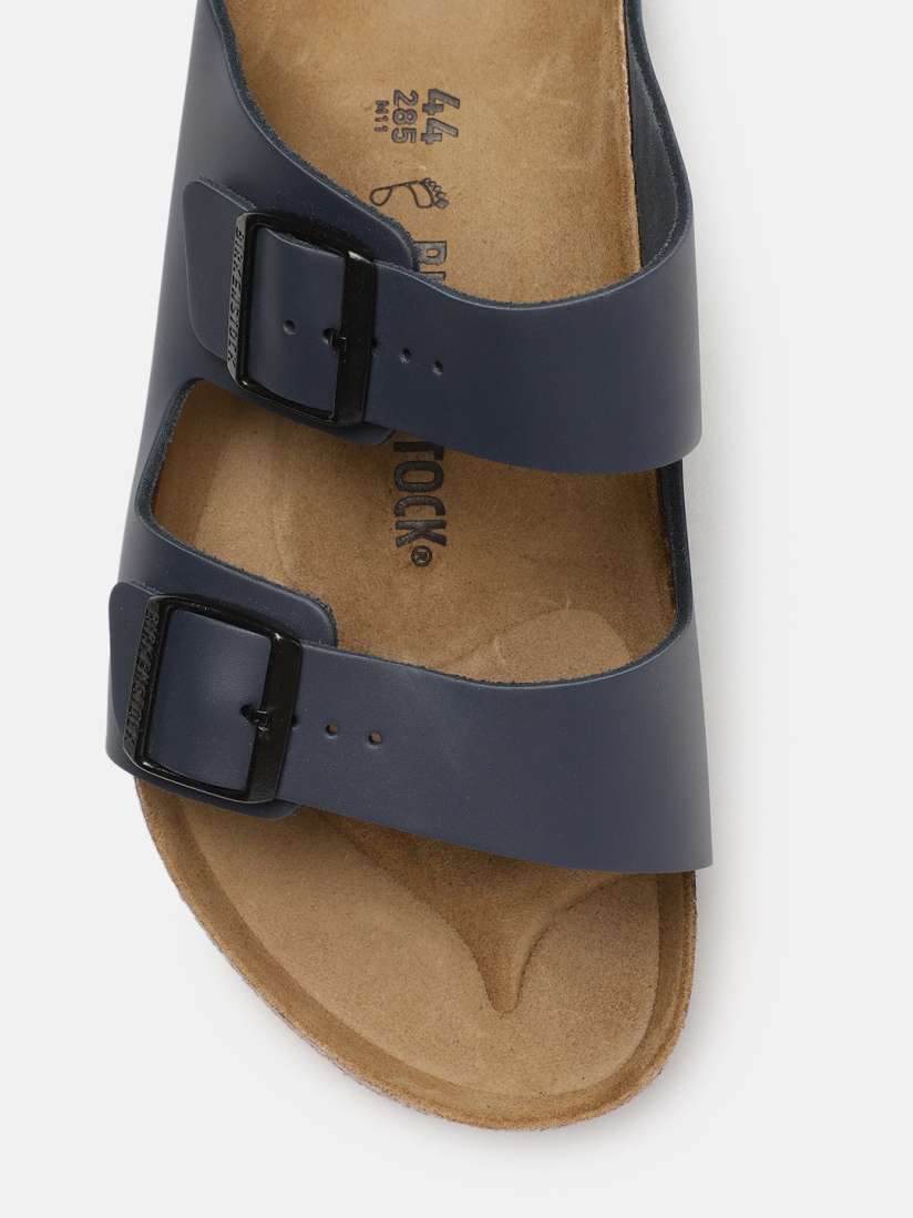Buy Birkenstock Arizona Blue Regular Width Natural Leather Two Strap Sandals Sandals for Unisex 11198434 Myntra