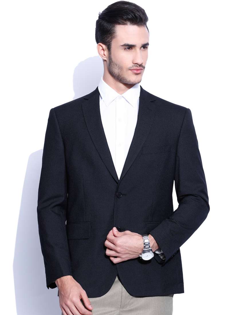 Buy SUITLTD Navy Single Breasted Slim Blazer Blazers for Men 1120405 Myntra