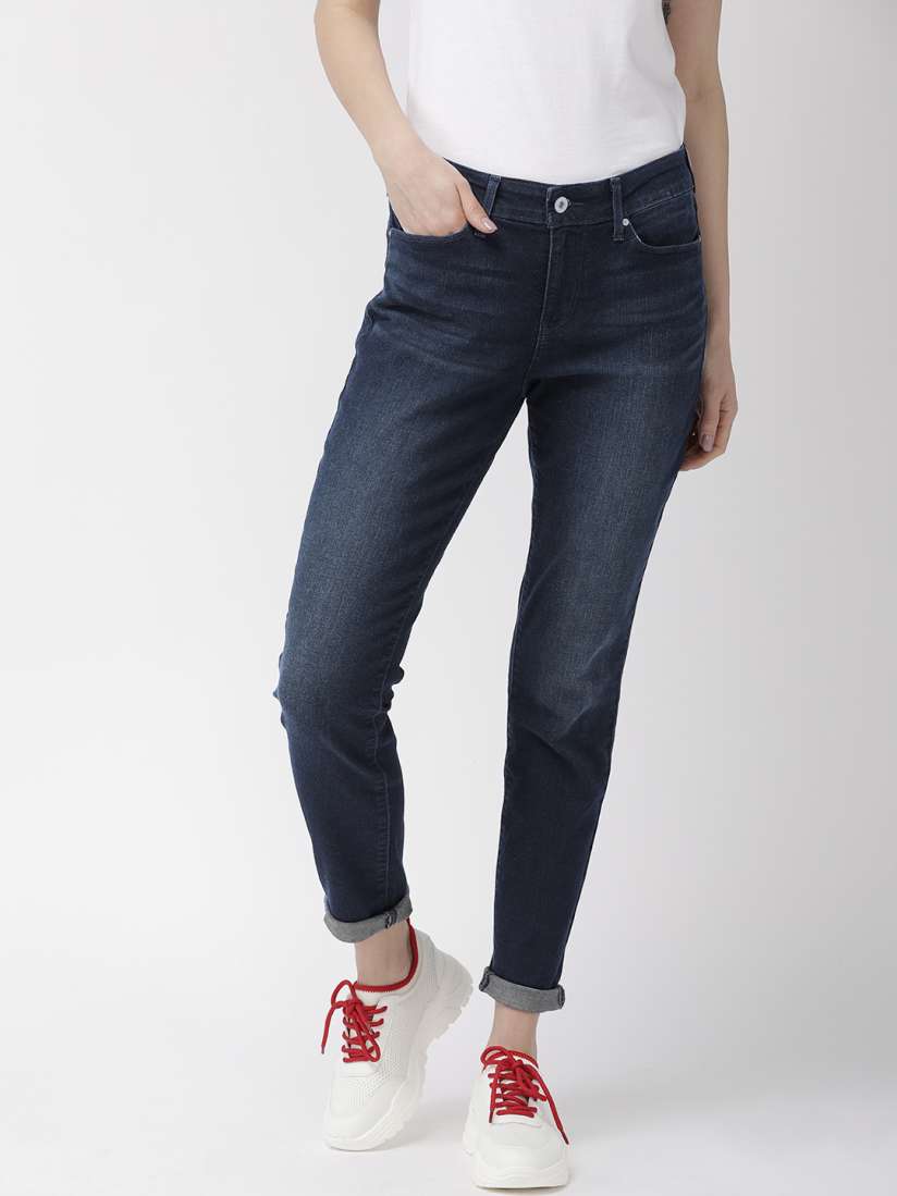 Buy Denizen From Levis Women Blue Modern Skinny Fit Mid Rise Clean Look Stretchable Jeans Jeans for Women 11234018 Myntra