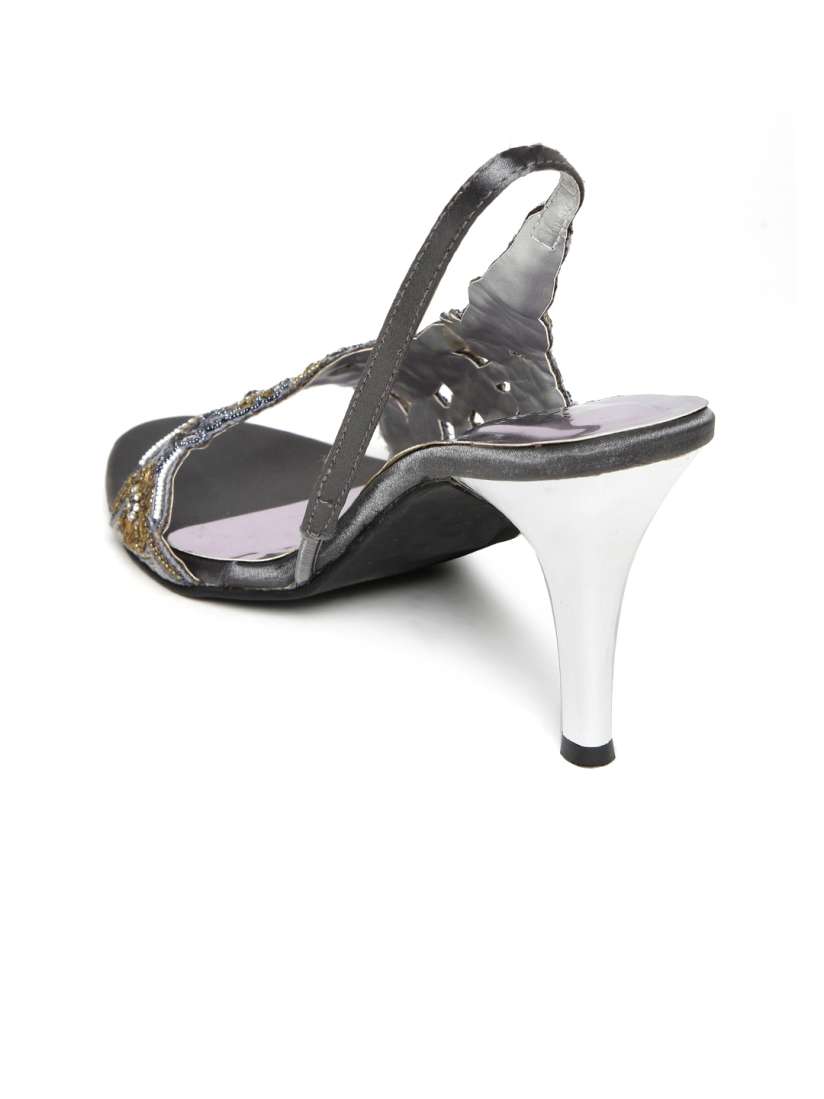 Grey studded heels shop