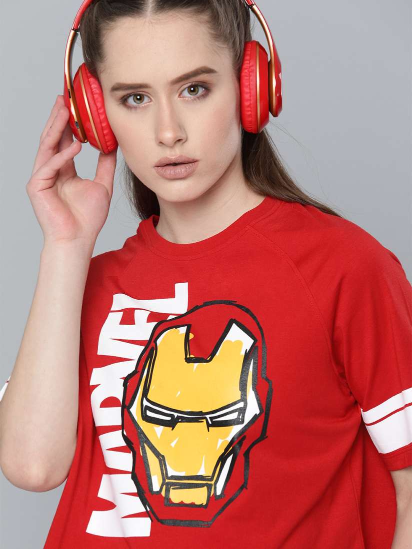 Female iron man t shirt online