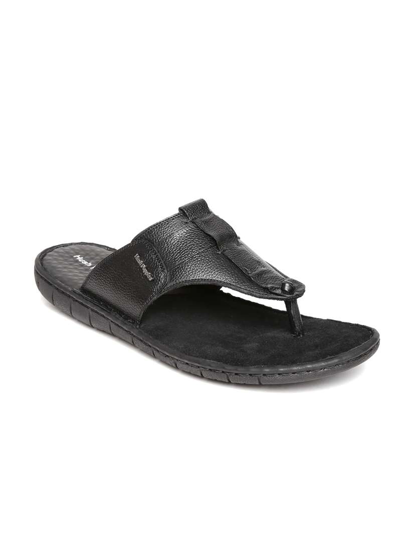 Buy Hush Puppies by Bata Men Black Leather Sandals Sandals for Men 1124377 Myntra