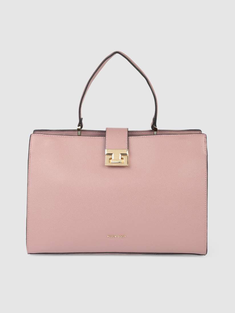 Buy Allen Solly Pink Solid Handheld Bag Handbags for Women 11244420 Myntra