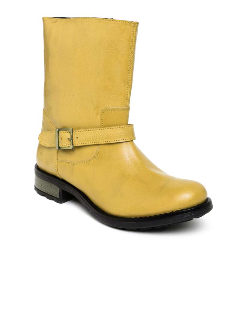 Buy Arden By Knotty Derby Women Mustard Yellow Boots Casual Shoes for Women 1124453 Myntra