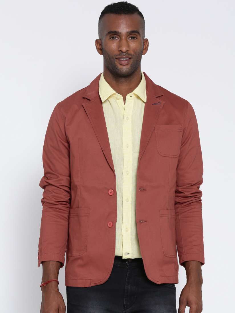 Brick red blazer new arrivals