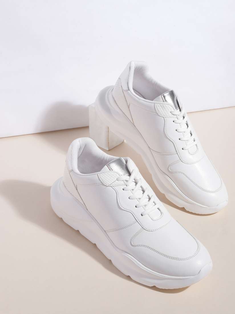 Buy DressBerry Women White Solid Sneakers Casual Shoes for Women 11264120 Myntra