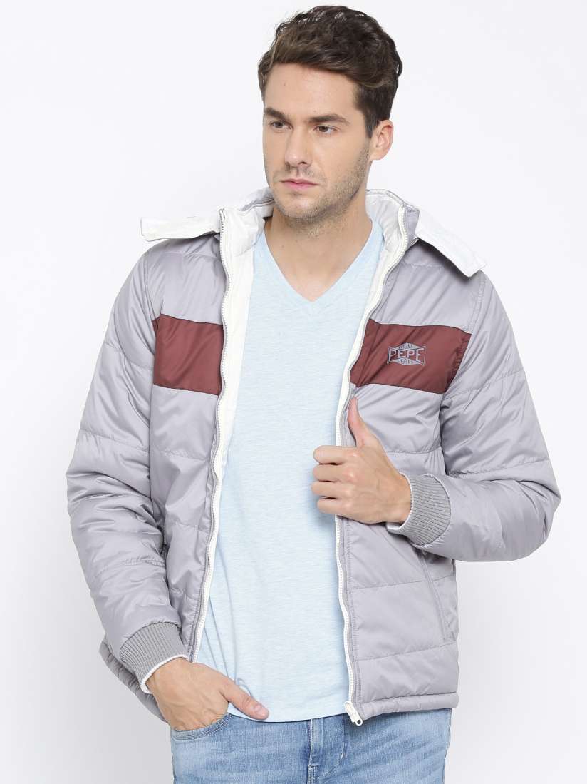 Buy Pepe Jeans Grey White Reversible Jacket Jackets for Men 1127732 Myntra