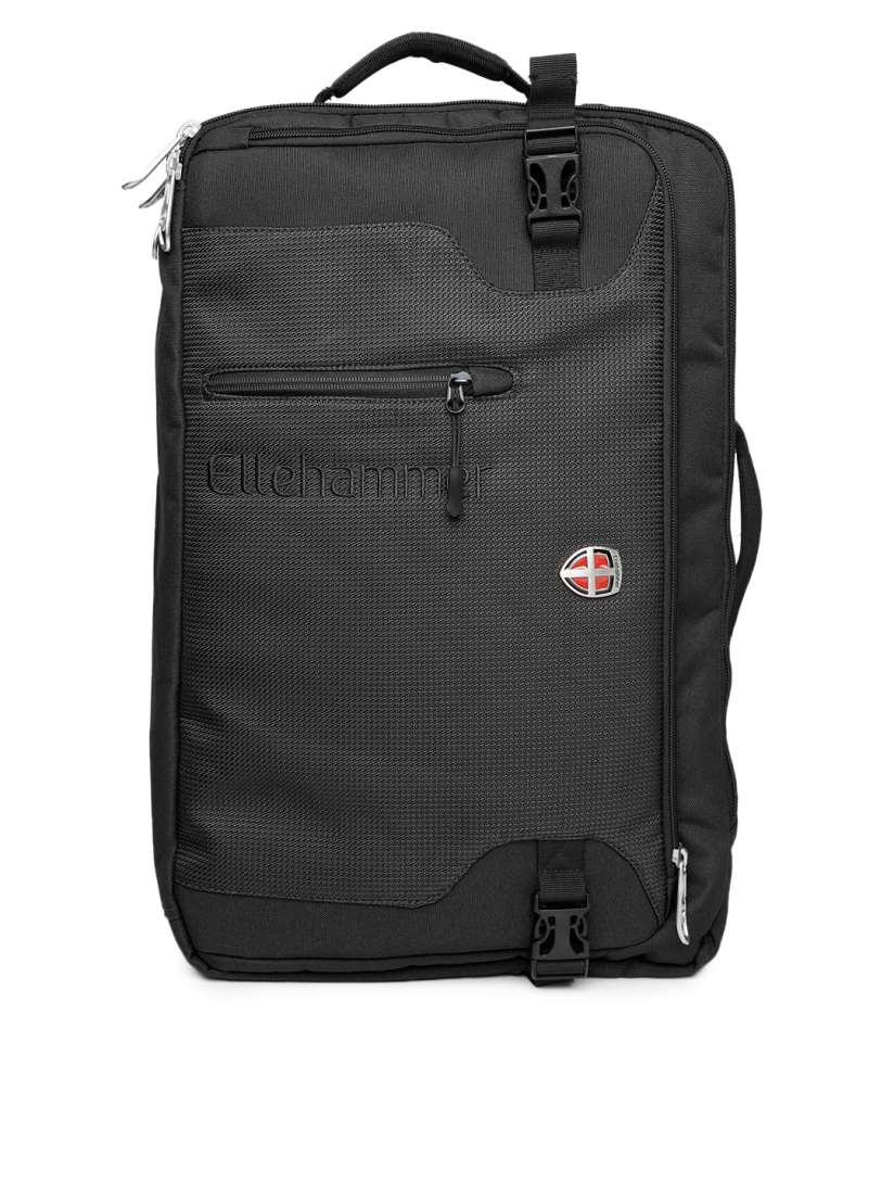 Buy Ellehammer Unisex Black Convertible Laptop Messenger Bag Backpacks for Unisex 1127981 Myntra