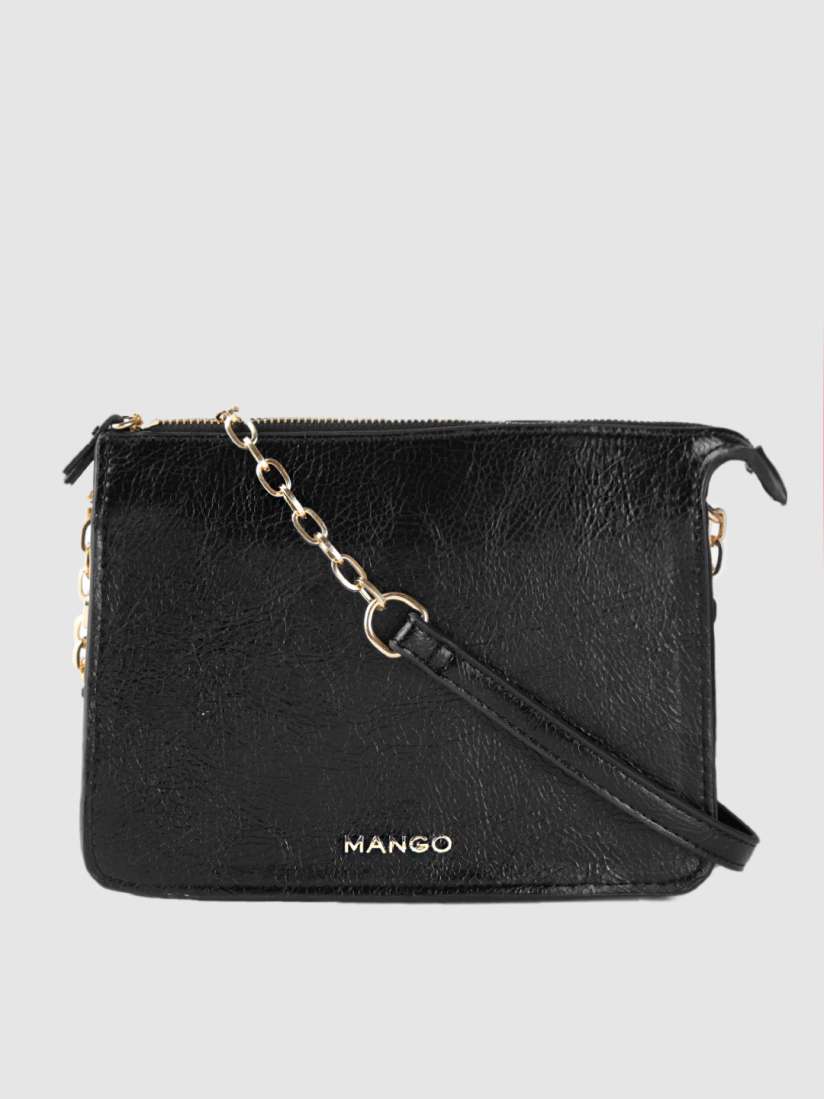 Mango black solid sling bag deals
