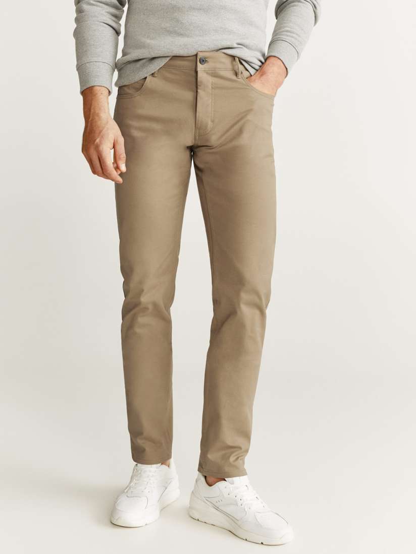 Mango khaki trousers hotsell