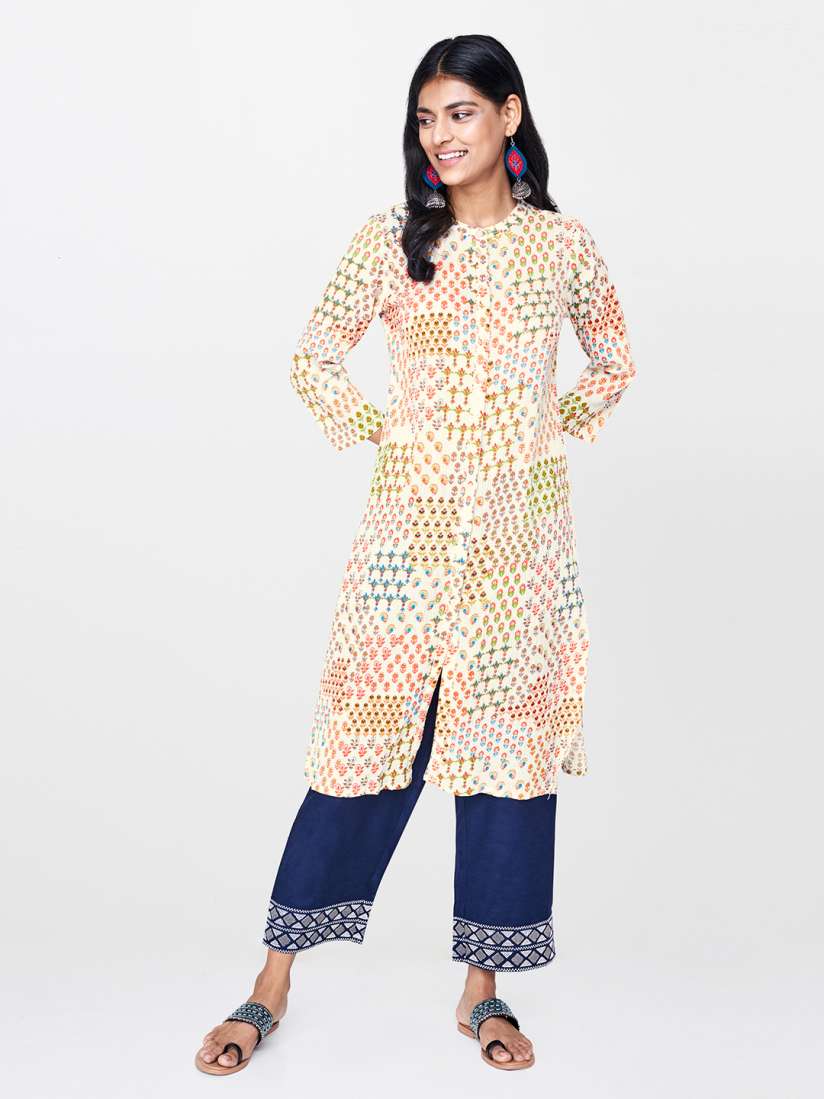 Global desi off white kurta new arrivals