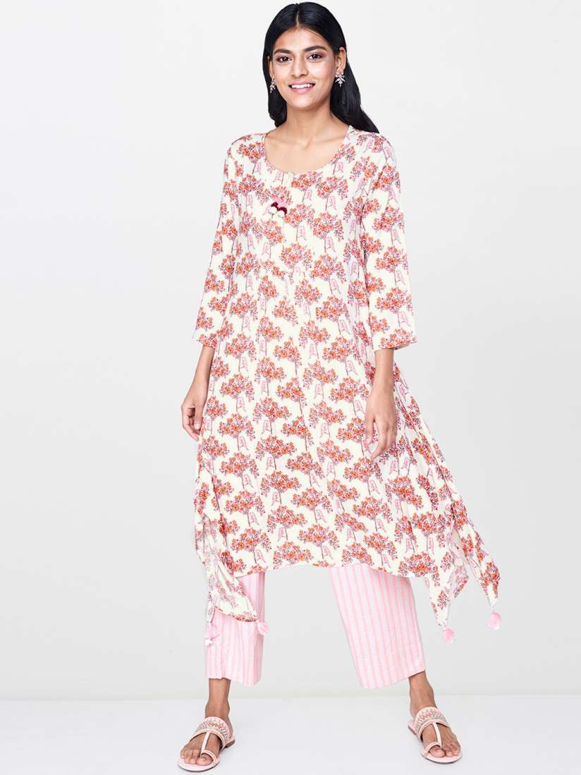 Global desi off white kurta sales