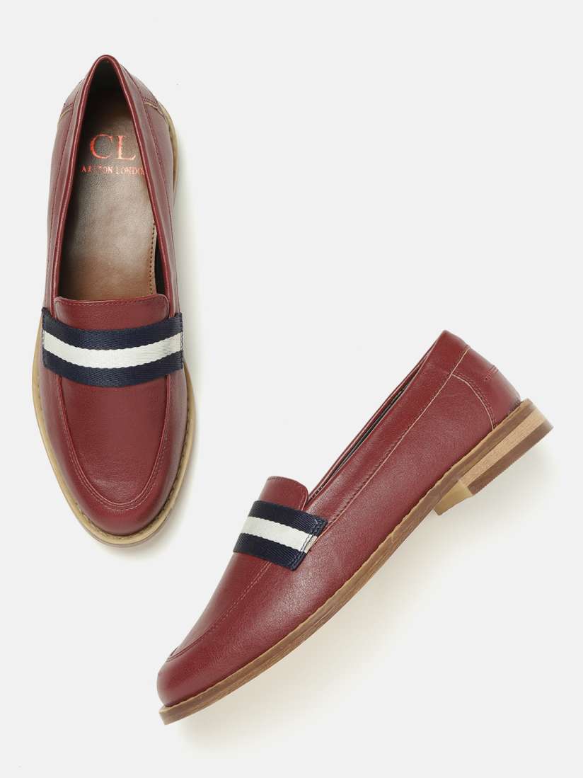 Buy Carlton London Women Burgundy Loafers Casual Shoes for Women 11289120 Myntra