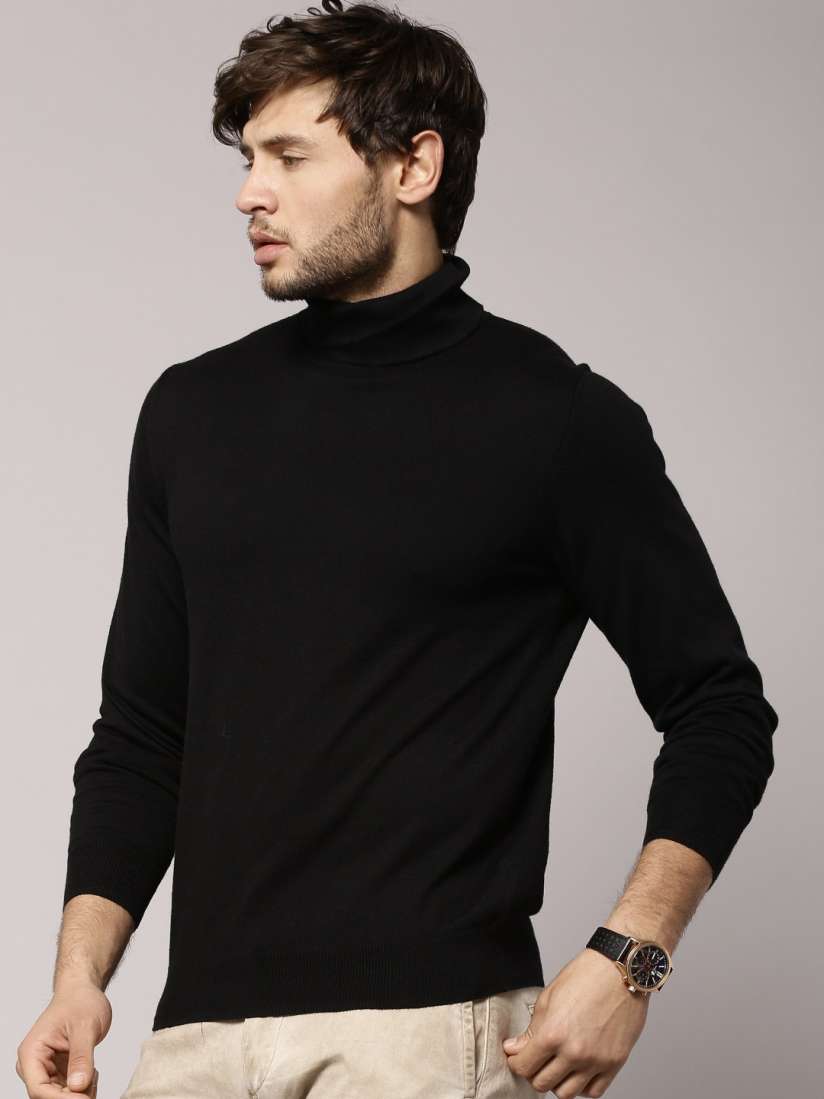 Black polo neck marks and spencer top