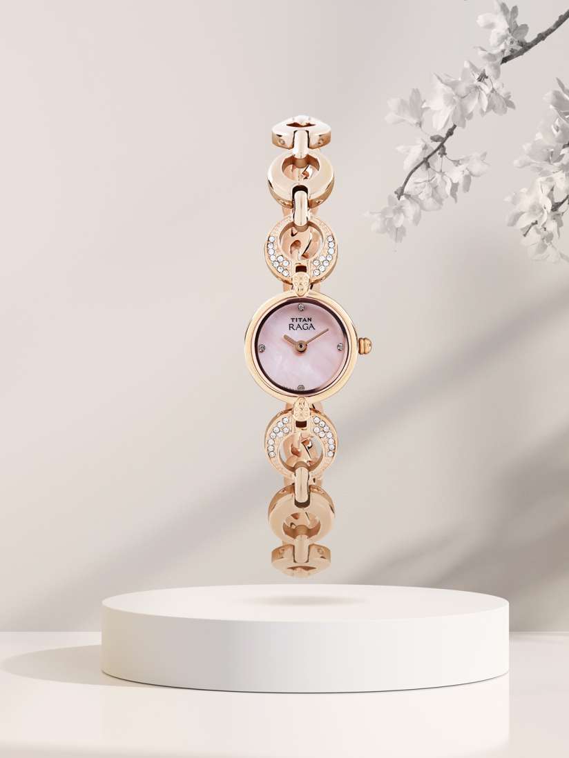 Buy Titan Raga Women Pearly Pink Dial Watch 2444WM02 Watches for Women 1129739 Myntra