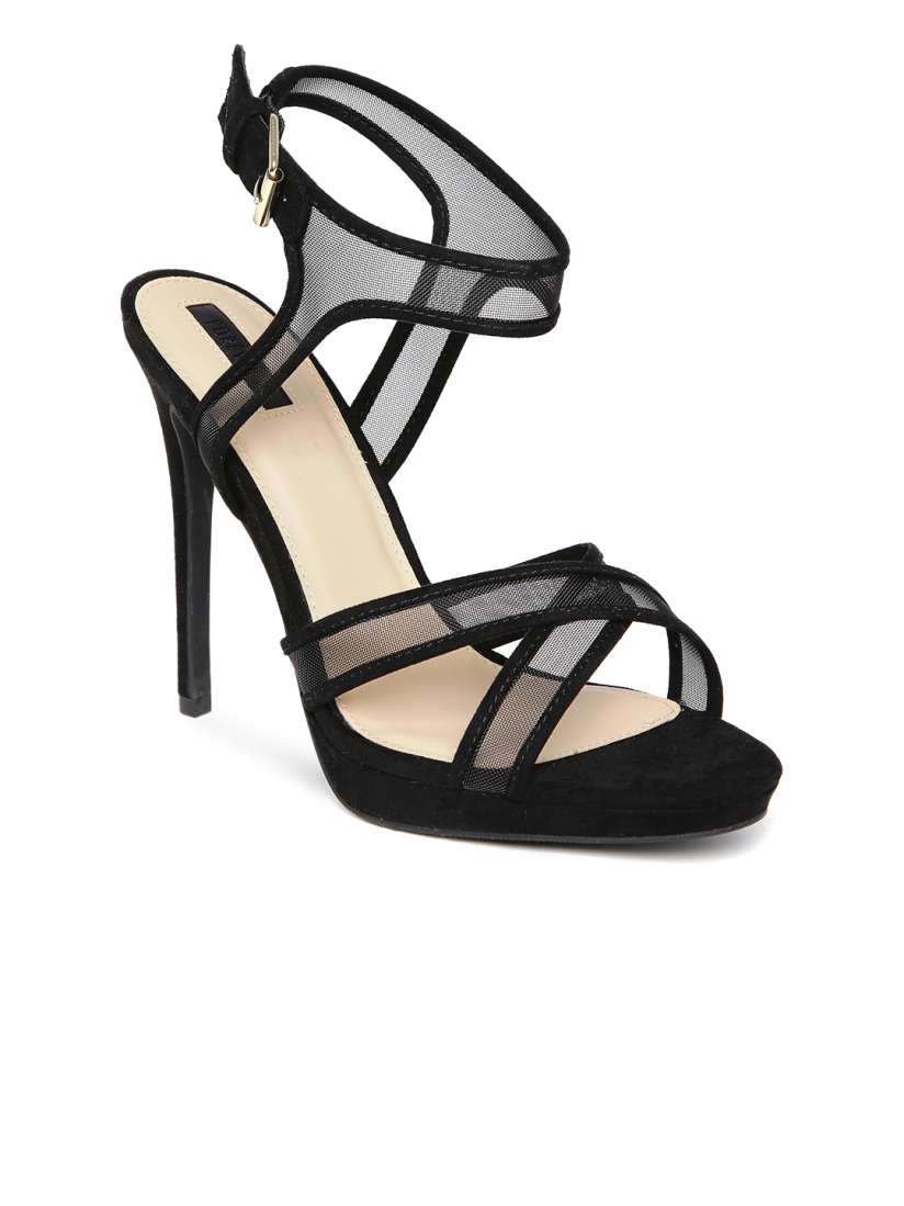 Buy FOREVER 21 Black Mesh Stilettos Heels for Women 1129925 Myntra