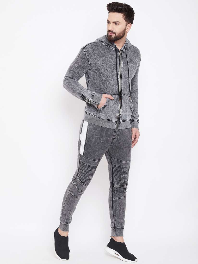 Grey slim fit tracksuit mens online