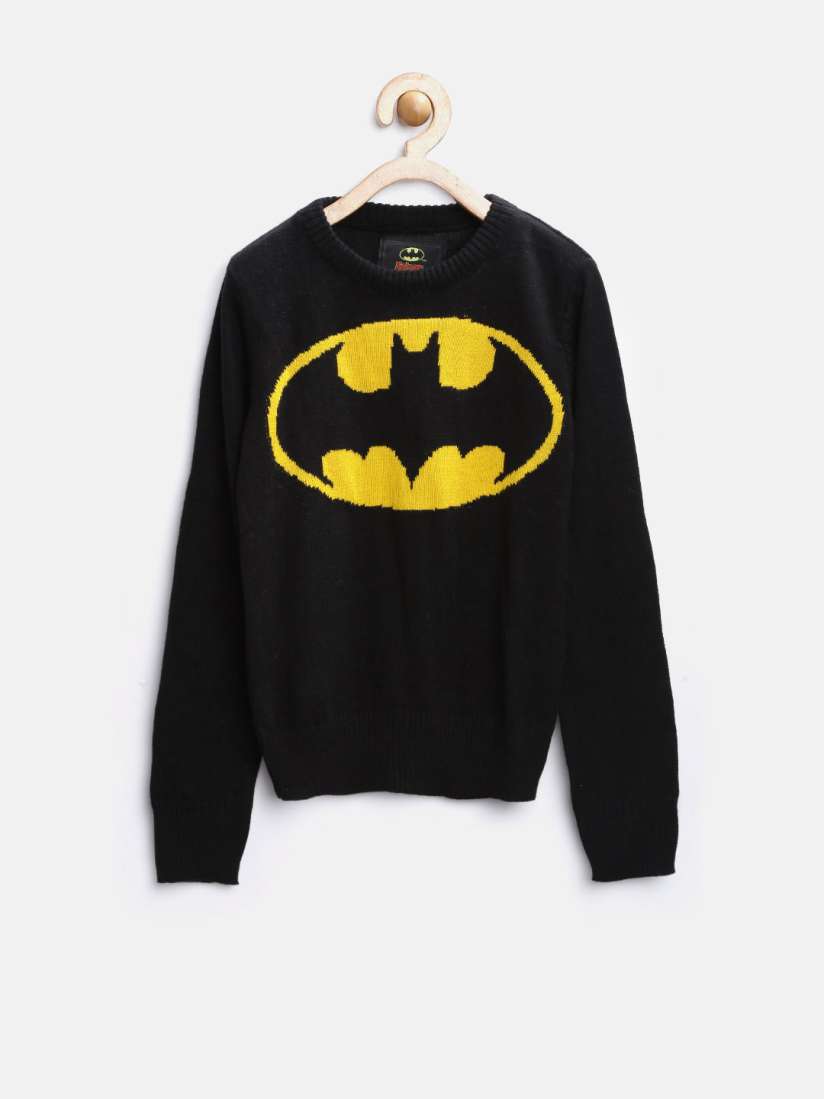 Buy Kids Ville Boys Black Batman Printed Sweater Sweaters for Boys 1130897 Myntra