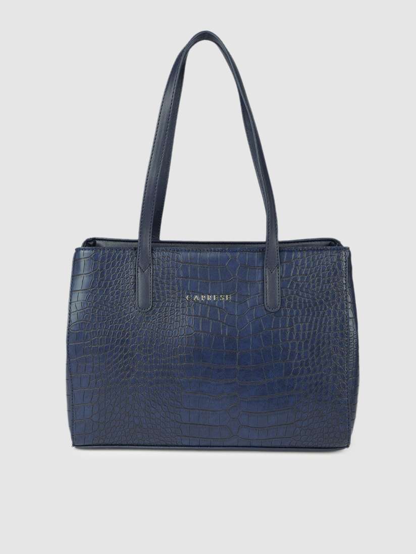 Buy Caprese Navy Blue Textured Shoulder Bag Handbags for Women 11311336 Myntra