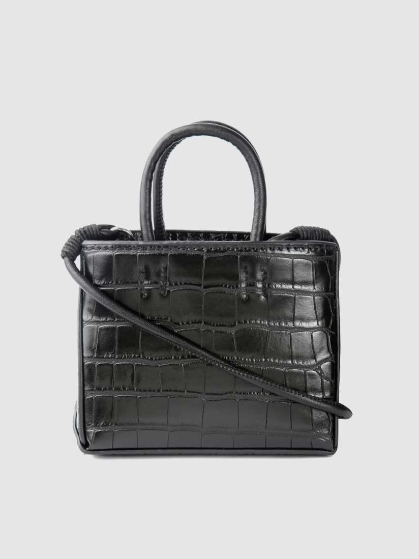 Buy MANGO Black Croc Textured Sling Bag Handbags for Women 11317406 Myntra