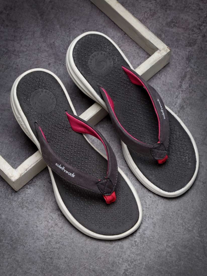 Buy Solethreads Women Grey Solid Thong Flip Flops Flip Flops for Women 11343750 Myntra
