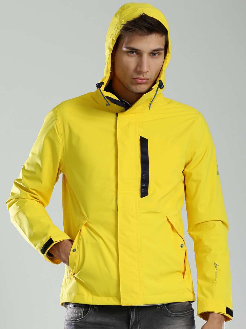 Buy Nautica Yellow Hooded Waterproof Jacket Jackets for Men 1134404 Myntra