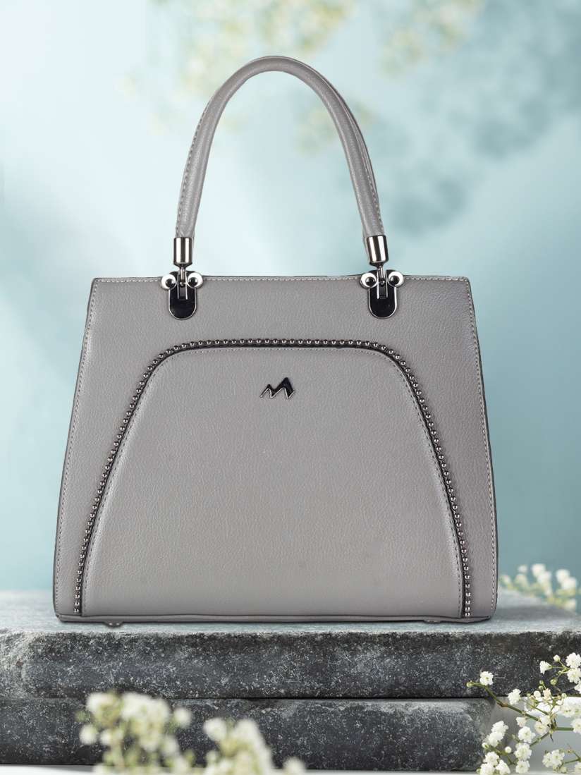 Buy Metro Grey Solid Handheld Bag Handbags for Women 11344470 Myntra