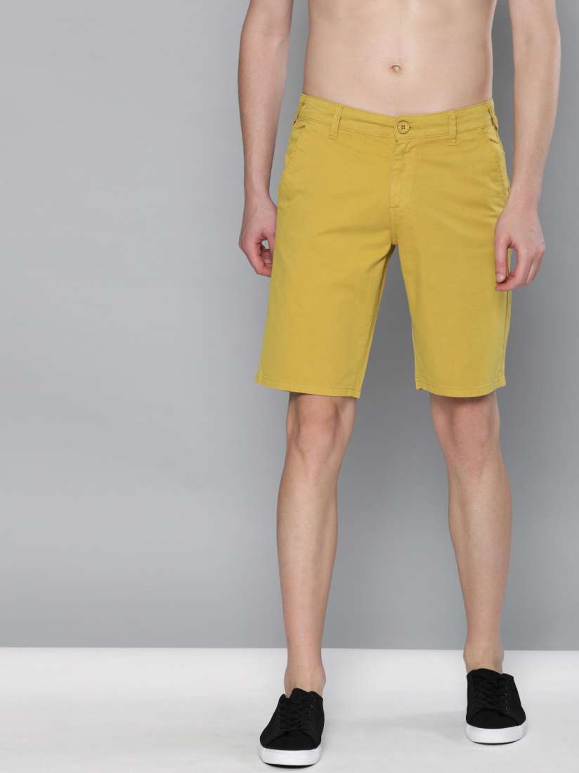 Mens mustard chino shorts sales