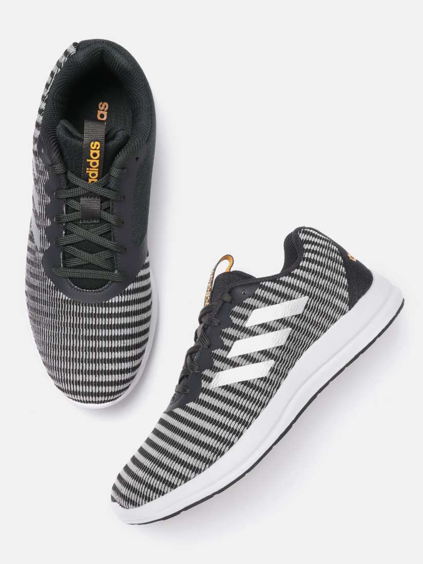 Buy ADIDAS Men Black Grey Remit Striped Running Shoes Sports Shoes for Men 11351862 Myntra