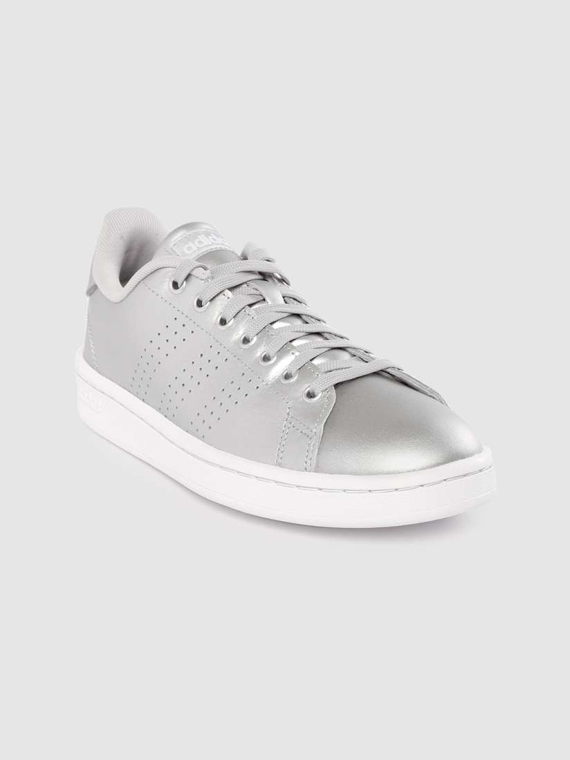 Adidas women's cloudfoam advantage shoe  grey two/white/matte silver online