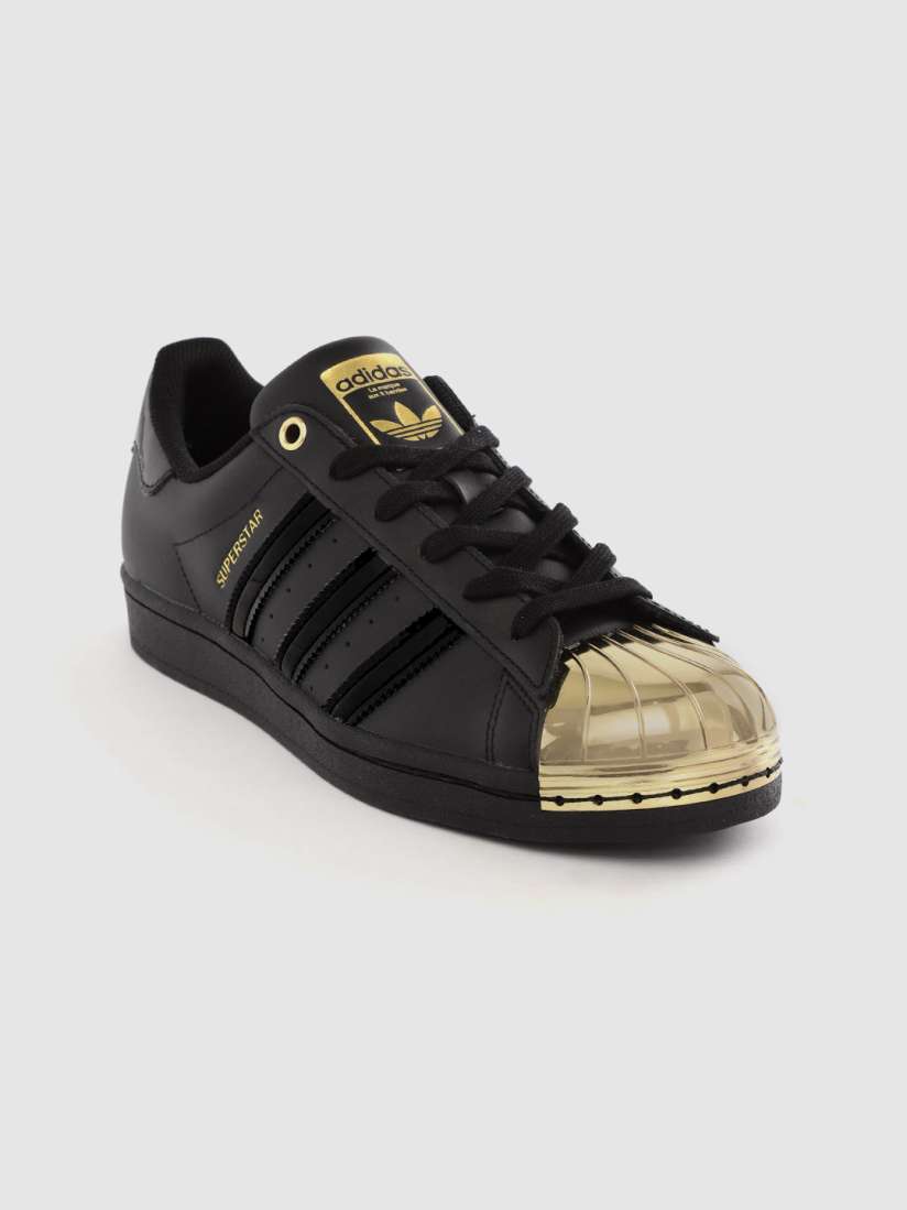 Adidas superstar black gold sneakers shoes clearance