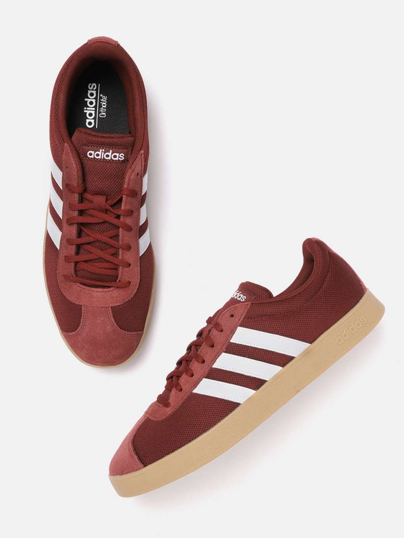 Adidas maroon shoes mens discount
