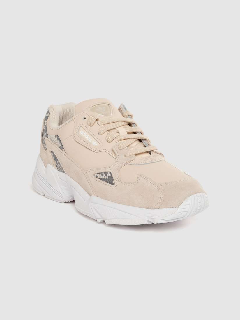 Adidas falcon leather beige on sale