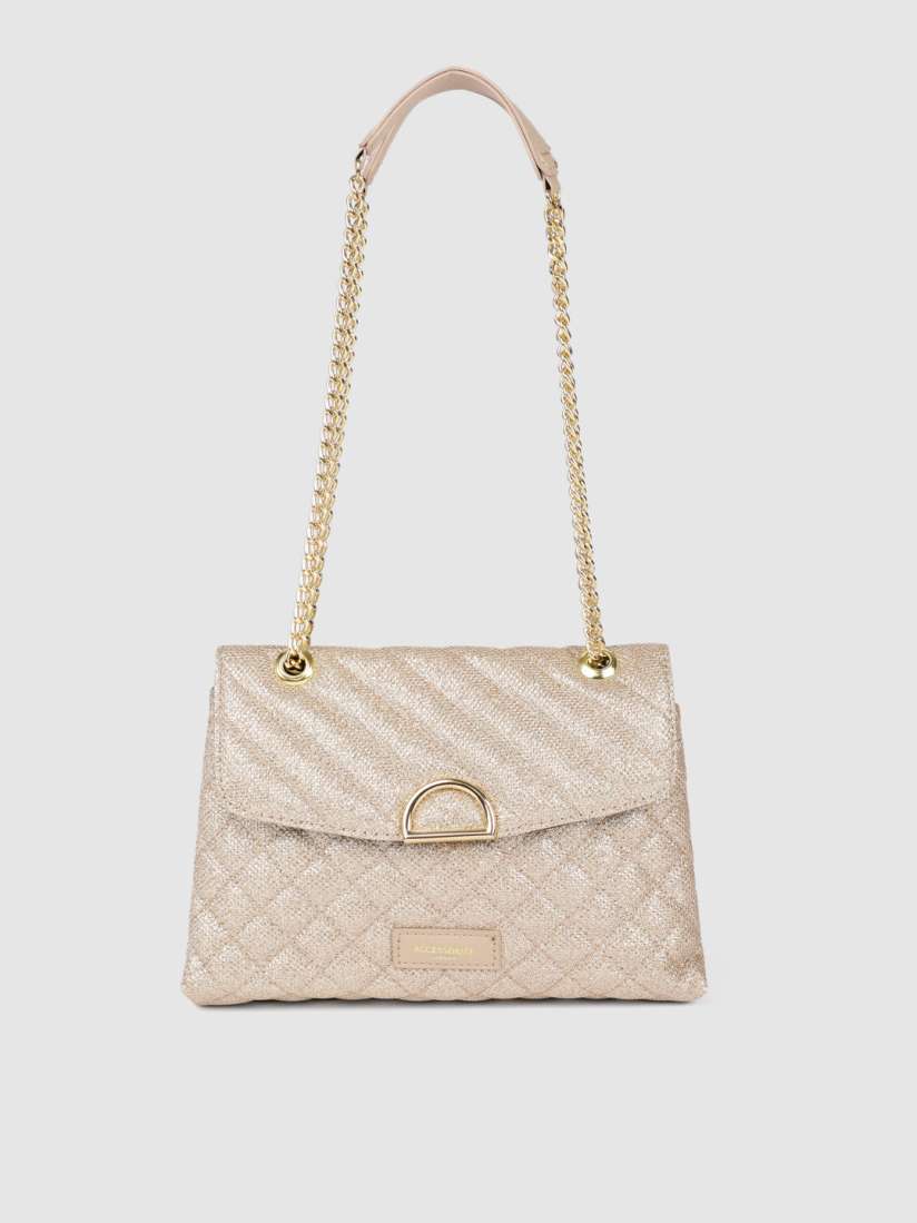 Buy Accessorize Gold Toned Quilted Ayda Sling Bag Handbags for Women 11356980 Myntra
