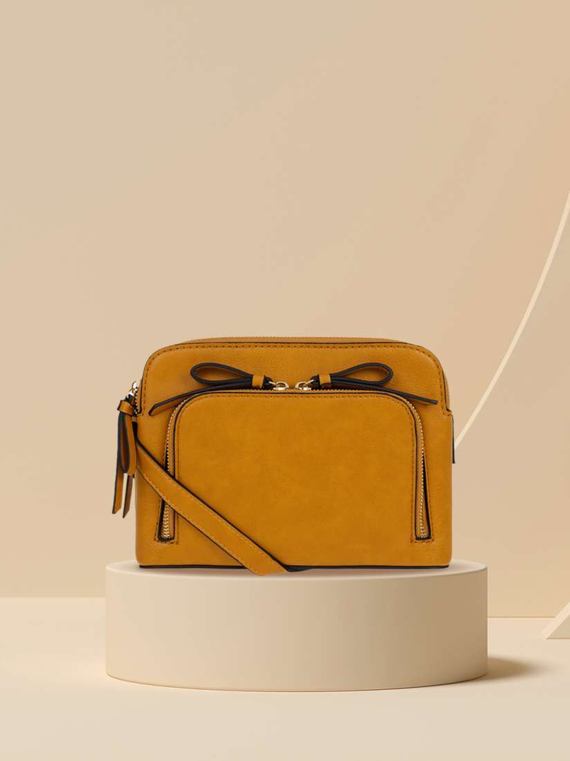 Buy Accessorize London Taylor Double Zip Sling Bag Handbags for Women 11357028 Myntra