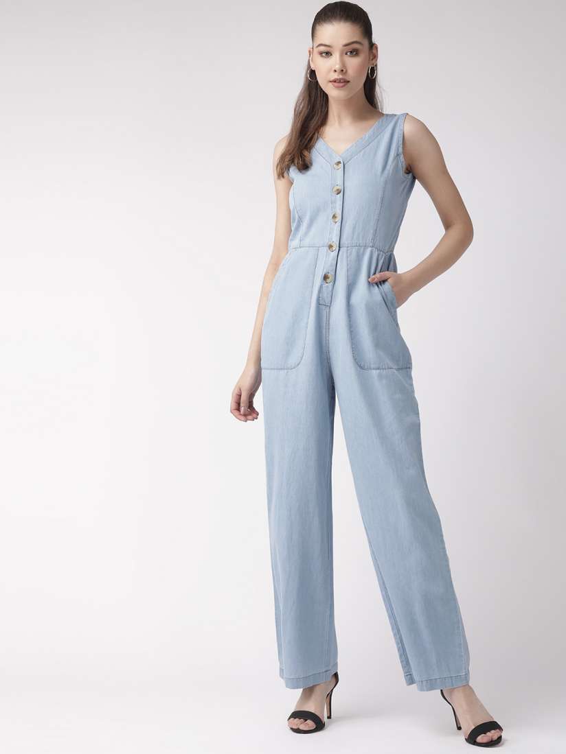 Denim jumpsuit myntra discount