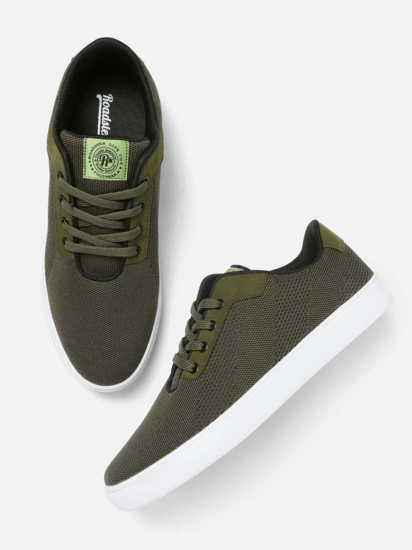 Olive green casual shoes cheap