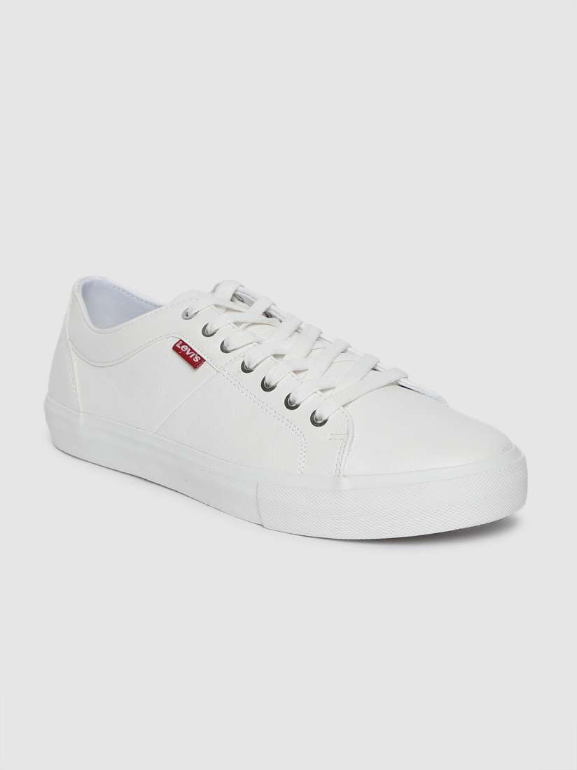 Buy Levis Men White Solid Canvas Sneakers Casual Shoes for Men 11368862 Myntra
